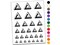 Infinite Penrose Triangle Tribar Optical Illusion Temporary Tattoo Water Resistant Fake Body Art Set Collection
